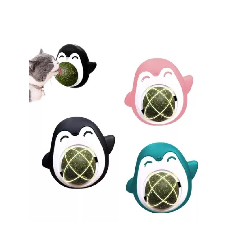Juguete para gatos pinguino con catnip