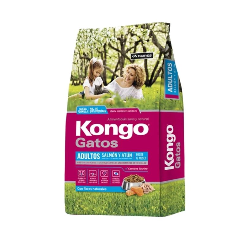 Kongo Salmon y atun gatos adultos